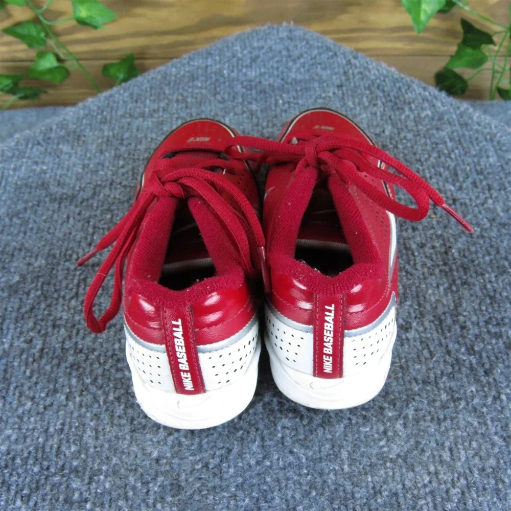 Nike Boys Sneaker Baseball‎ Sz T 11 Medium Red Synthetic Lace Up